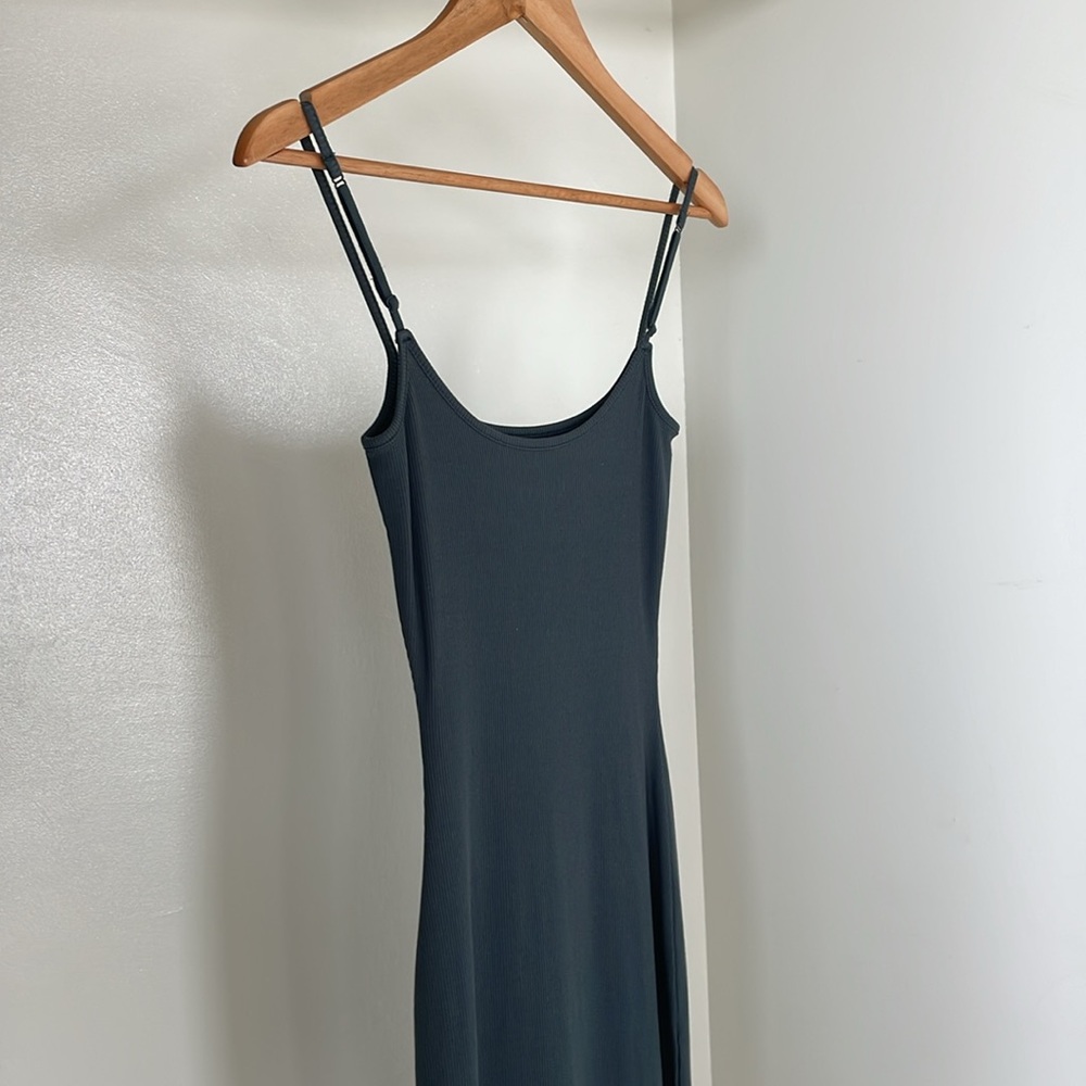 Quince Tencel Rib Knit Maxi Slip Dress